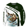 Joycorners TROUT GONE Fishing 3D Hoodie