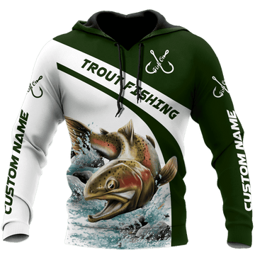 Joycorners TROUT GONE Fishing 3D Hoodie