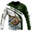Joycorners TROUT GONE Fishing 3D Hoodie