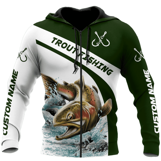 Joycorners TROUT GONE Fishing 3D Hoodie