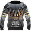 Joycorners Custom Name Being A Mechanic Printed 3D Hoodie