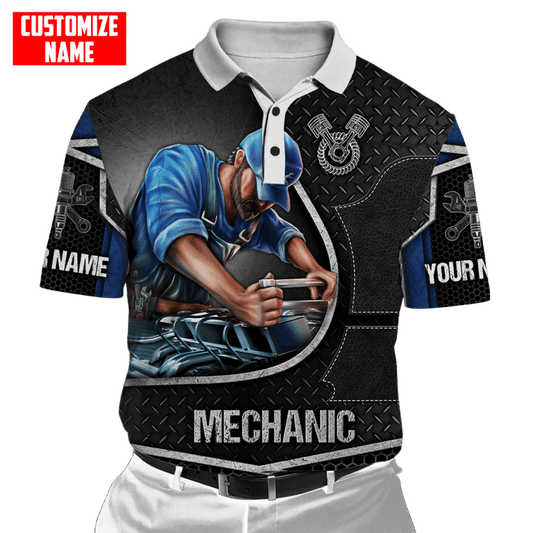 Joycorners Personalized 3D All Over Print Mechanic T Shirt Work Shirts For Mechanical