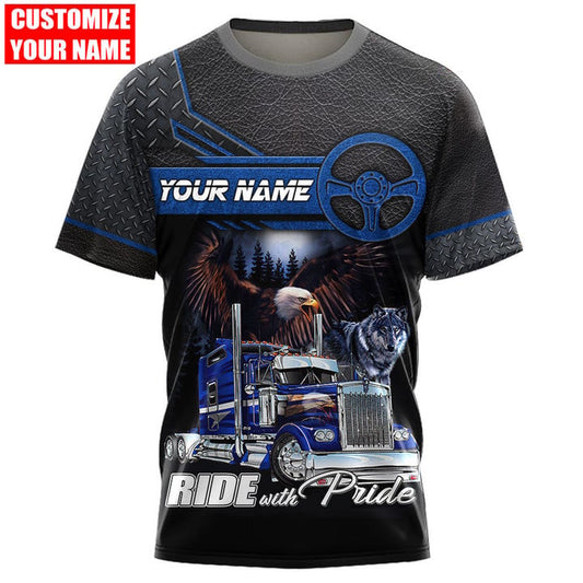 Joycorners Truck Personalized Name Shirts Truck Driver Lover