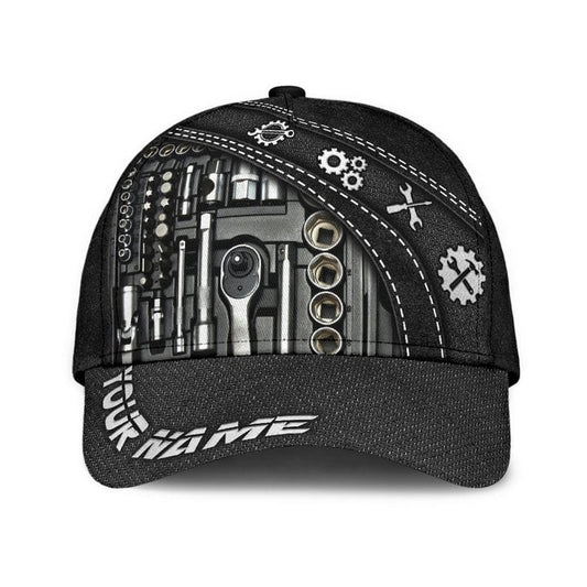 Joycorners Personalized Name Mechanic Classic Black 3D Cap