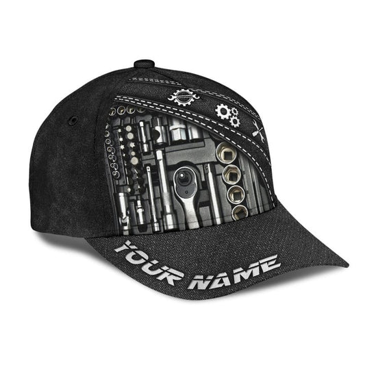 Joycorners Personalized Name Mechanic Classic Black 3D Cap