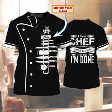 Joycorners Chef Custom Name 3D Shirt