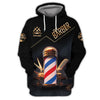 Barber Tools Personalized Name 3D Shirt