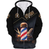 Barber Tools Personalized Name 3D Shirt