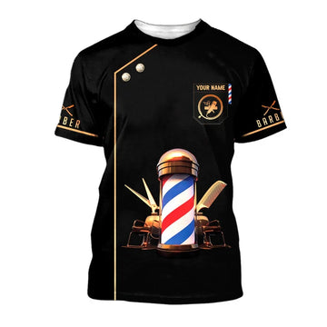 Barber Clothing Personalized Name 3D Shirt