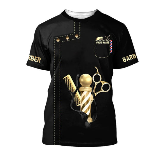 Barber Clothing Personalized Name 3D Shirt