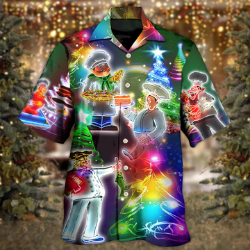 Joycorners CHEF CHRISTMAS MERRY EVERYTHING HAPPY ALWAYS HAWAIIAN SHIRT HOODIFIZE