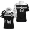 Joycorners CHEF TSHIRT COOK 3D ALL OVER PRINTED BLACK & WHITE CUSTOM NAME 3D SHIRTS