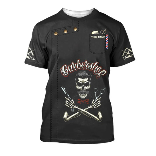 Barber Shop Personalized Name 3D Shirt