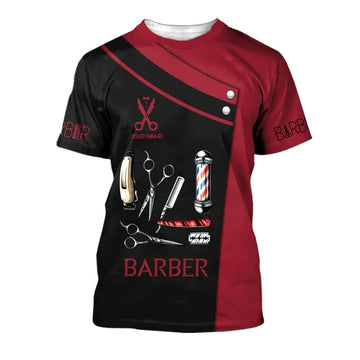 Barber Clothing Personalized Name 3D Shirt