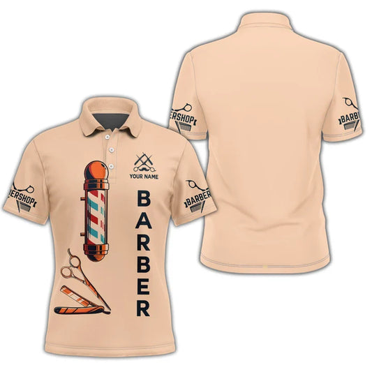 Barber Tools Personalized Name 3D Shirt
