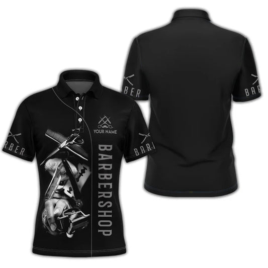 Barber Shop Personalized Name 3D Shirt