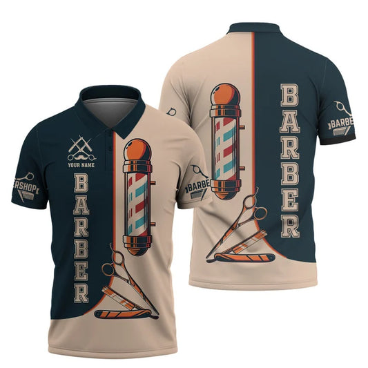 Barber Shop Personalized Name 3D Shirt