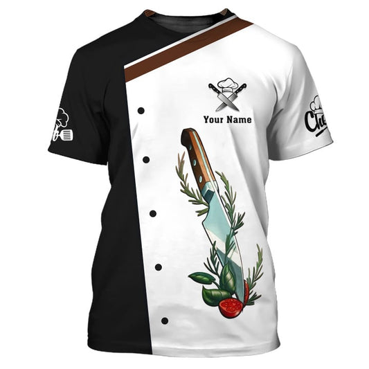 Joycorners PERSONALIZED NAME 3D CHEF SHIRTS FOR MEN AND WOMEN