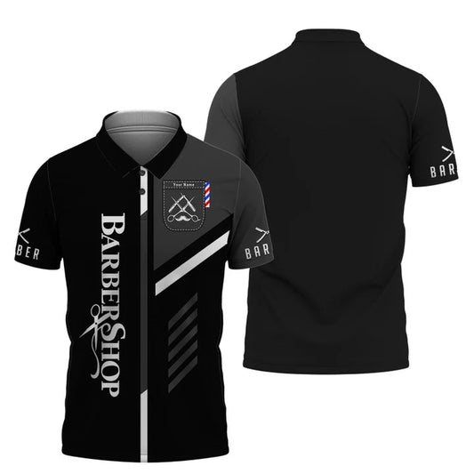 Barber Shop Personalized Name 3D Shirt