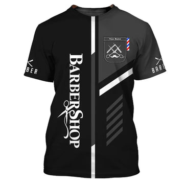 Barber Shop Personalized Name 3D Shirt