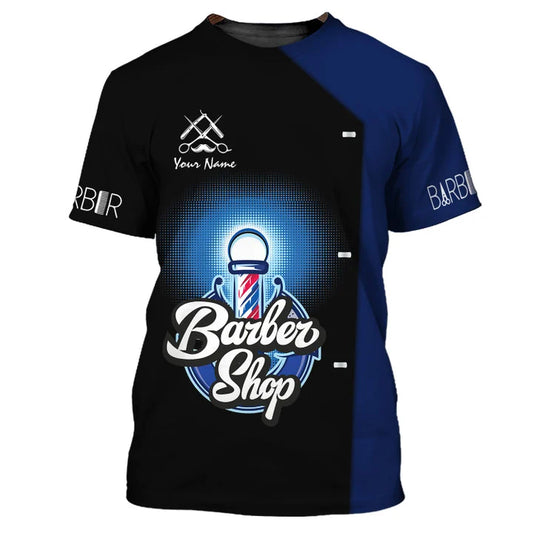 Barber Tools Personalized Name 3D Shirt
