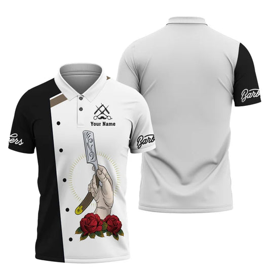 Barber Tools Personalized Name 3D Shirt