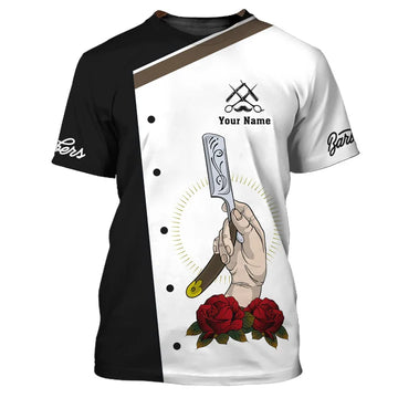 Barber Tools Personalized Name 3D Shirt