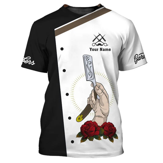 Barber Tools Personalized Name 3D Shirt