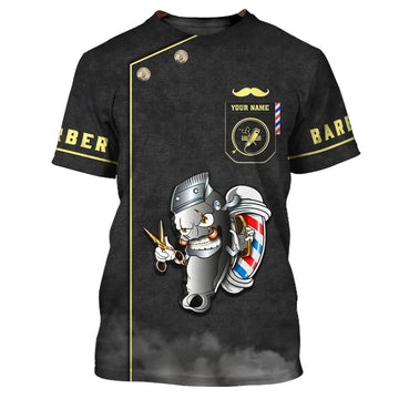 Barber Tools Personalized Name 3D Shirt