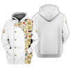 Joycorners CUSTOM CHEF UNIFORM COOKING PATTERN TEESHIRT NEW DESIGN CHEF JACKET COAT UNISEX RESTAURANT CAFE