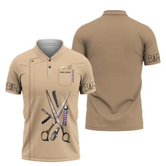 Barber Tools Personalized Name 3D Shirt