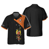 Joycorners SKULL CHEF KNIFE 3D SHIRTS CUSTOM CHEF UNIFORM BLACK & ORANGE