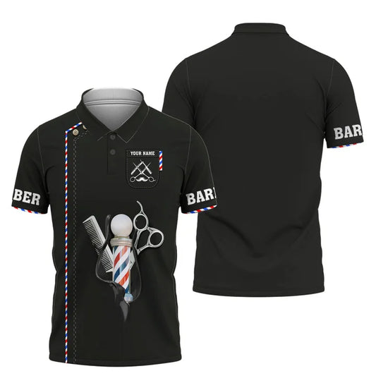 Barber Tools Personalized Name 3D Shirt