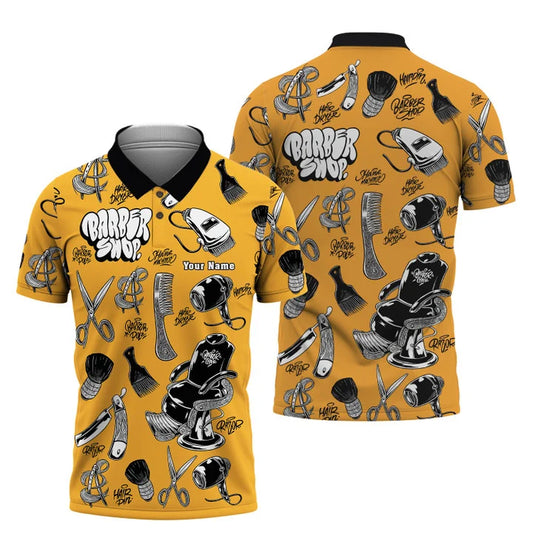 Barber Tools Personalized Name 3D Shirt