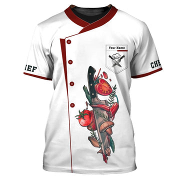 JOYCORNERS COOKING CHEF PERSONALIZED SHIRT 3D CUSTOM SHIRT GIFT FOR CHEFS