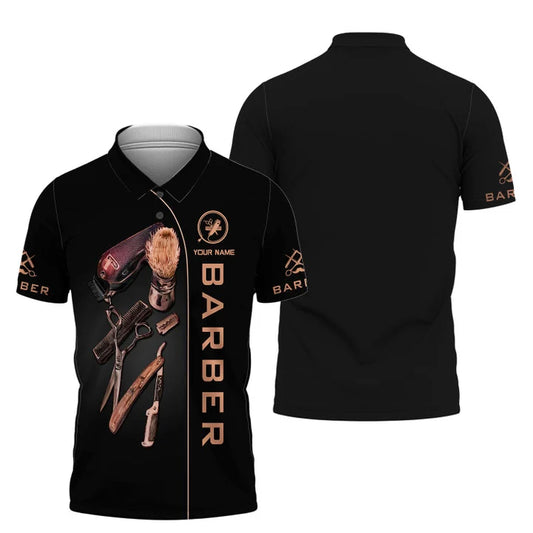 Barber Tools Personalized Name 3D Shirt