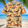 ORANGE DESERT HORSE HARNESS RACING HAWAIIAN SHIRT