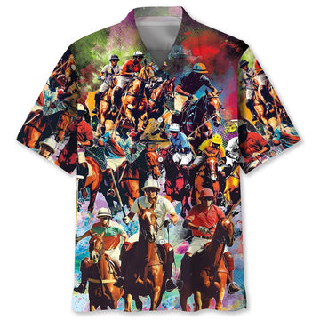 HORSE POLO SPORT HAWAIIAN SHIRT