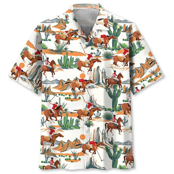 DESERT HORSE POLO SPORT HAWAIIAN SHIRT