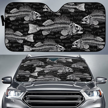 Joycorners Fish Bone Pattern Fishing Car Auto Sun Shades