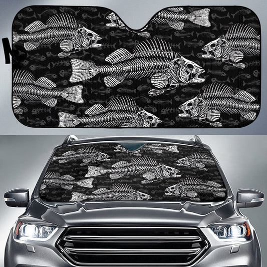 Joycorners Fish Bone Pattern Fishing Car Auto Sun Shades