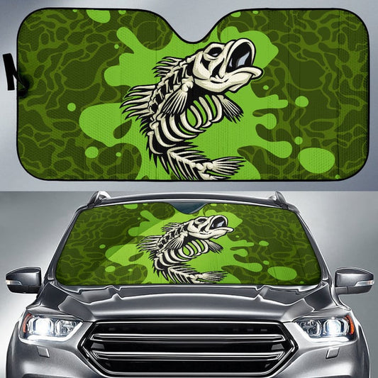 Joycorners Fish Bone Poison Fishing Car Auto Sun Shade