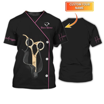 Joycorners Hair Uniform Hairdresser Hairstylist Tools 13 Custom Name Full Print Shirts ( Non Workwear )