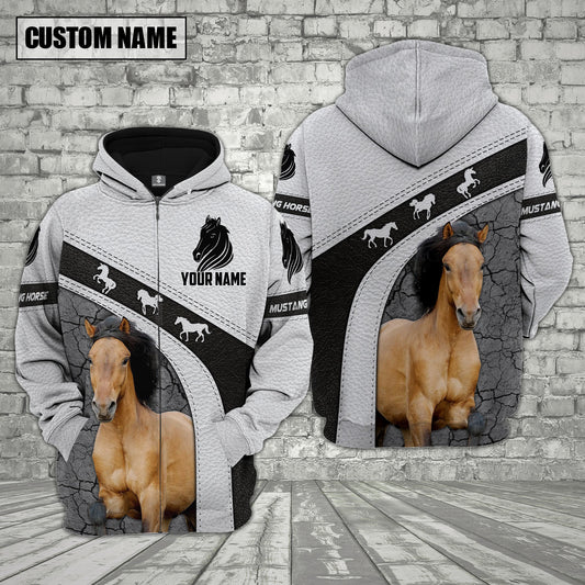 Joycorners Custom Name Mustang Horse Lovers 3D Printed Hoodie