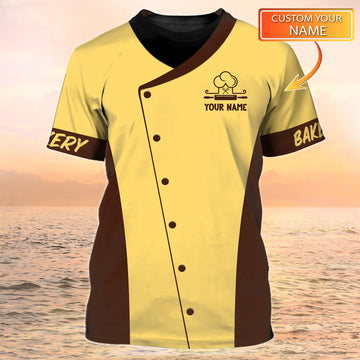 BAKER - Custom Bakery Shirt Gift For Baker & Cake Lover Printed Shirt