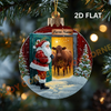 Joycorners Christmas Bauble 2D Flat Cow Ornament, Acrylic Ornament (9 Breed Options)