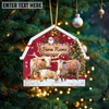 Joycorners Cattle Lovers Christmas Gift Red Barn Custom Shape Acrylic Ornament 2025 (14 Breed Options)
