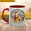 Joycorners Charolais Personalized Name Christmas Farmyard Mug