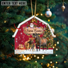 Joycorners Cattle Lovers Christmas Gift Red Barn Custom Shape Acrylic Ornament 2025 (14 Breed Options)