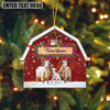 Joycorners Cattle Lovers Christmas Gift Red Barn Custom Shape Acrylic Ornament 2025 (14 Breed Options)
